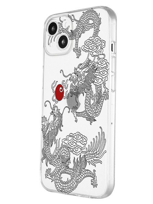 Силиконовый чехол для Apple iPhone 13 Японский дракон