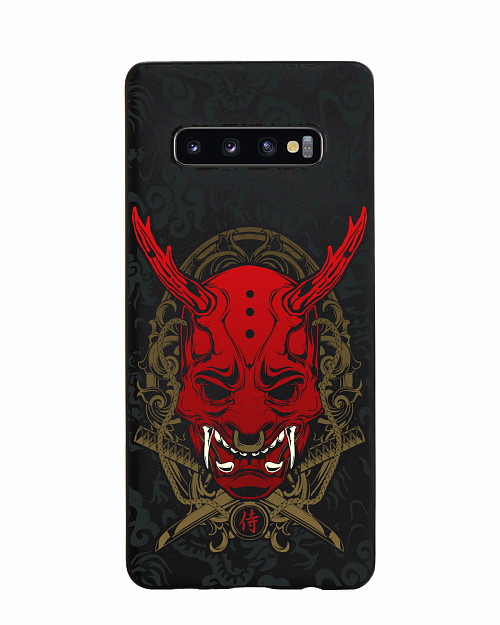 Силиконовый чехол для Samsung Galaxy S10 Plus Red Oni mask