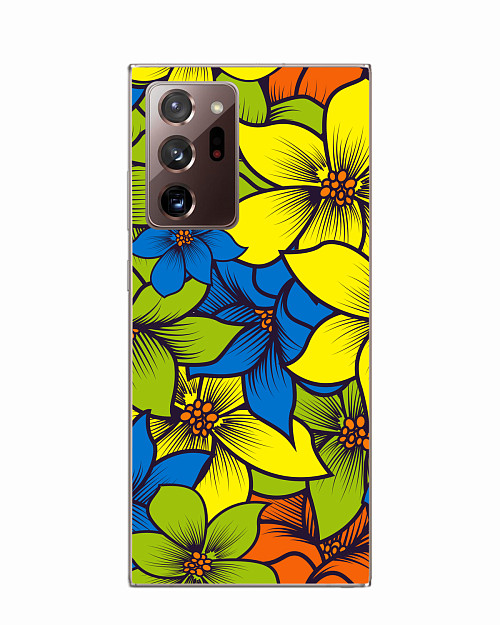 Силиконовый чехол для Samsung Galaxy Note 20 Ultra (5G) Цветы ваниль