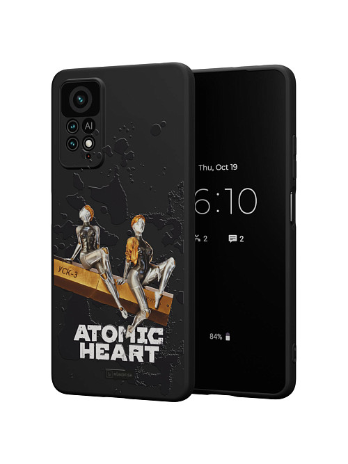 Силиконовый чехол для Xiaomi Redmi Note 12 Pro (4G) "Atomic Heart: Боевые близняшки"