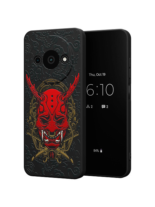 Силиконовый чехол для Xiaomi Redmi A3 "Red Oni mask"