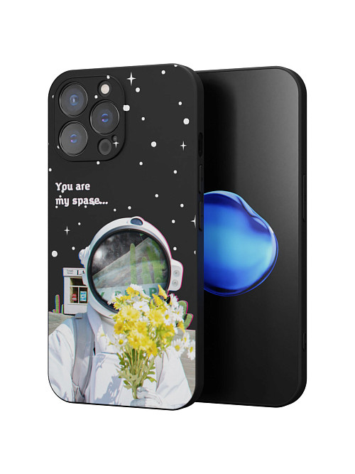 Силиконовый чехол для Apple iPhone 15 Pro Max "NOVEL: You are my space"