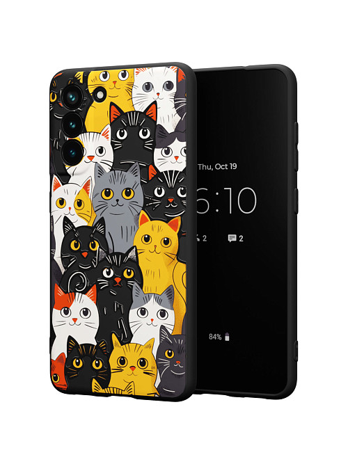 Силиконовый чехол для Samsung Galaxy S21 FE "Милые коты"