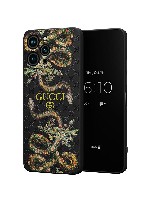 Силиконовый чехол для Xiaomi Redmi 12 "NOVEL: Gucci"