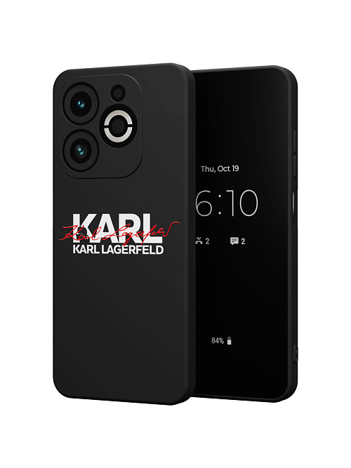 Силиконовый чехол для Infinix SMART 8 PLUS "NOVEL: Lagerfeld V.2"