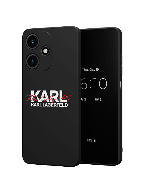 Силиконовый чехол для Infinix Hot 30i "NOVEL: Lagerfeld V.2"