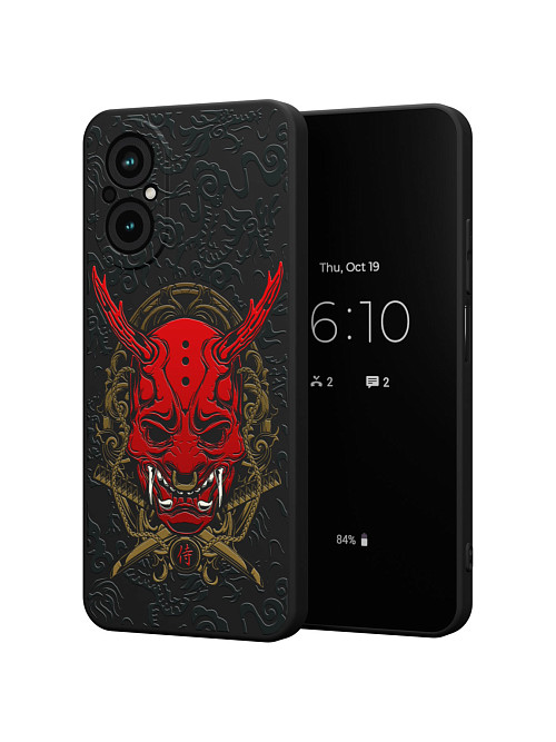 Силиконовый чехол для realme C67 (4G) "Red Oni mask"