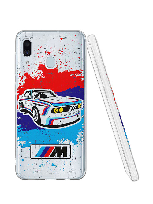 Силиконовый чехол для Samsung Galaxy A20 "BMW"