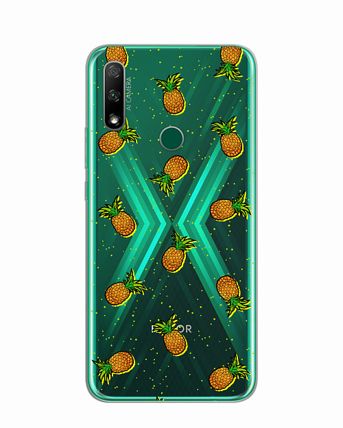 Силиконовый чехол для Huawei Y9 Prime (2019) "Ананасы"