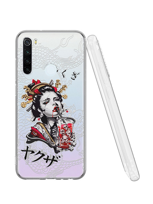 Силиконовый чехол для Xiaomi Redmi Note 8T "Geisha Bloody"