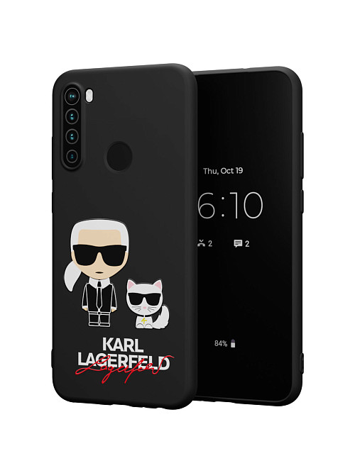 Силиконовый чехол для Xiaomi Redmi Note 8T "NOVEL: Lagerfeld"