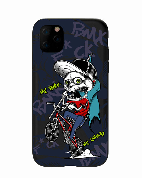 Силиконовый чехол для Apple iPhone 11 "My bike my rules"