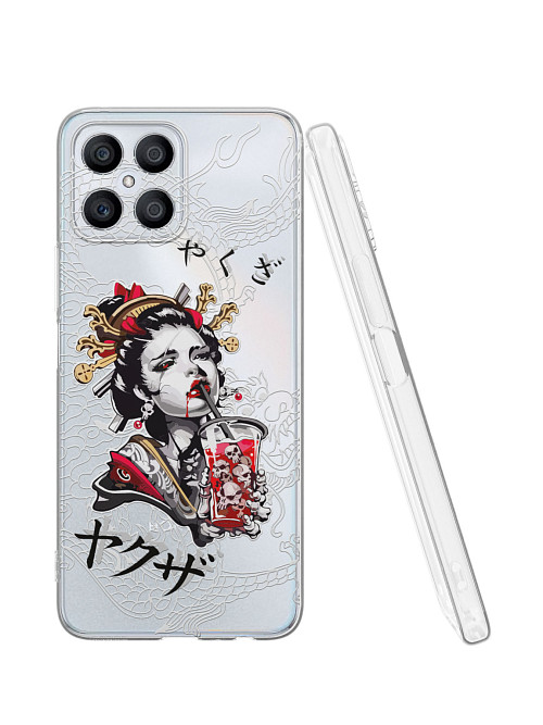 Силиконовый чехол для Honor X8 (2022) "Geisha Bloody"