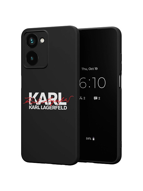 Силиконовый чехол для realme 10 (4G) "NOVEL: Lagerfeld V.2"