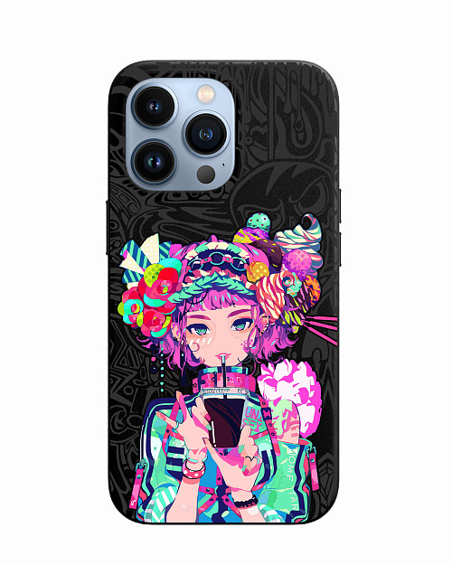 Силиконовый чехол для Apple iPhone 13 Pro Lolipop girl