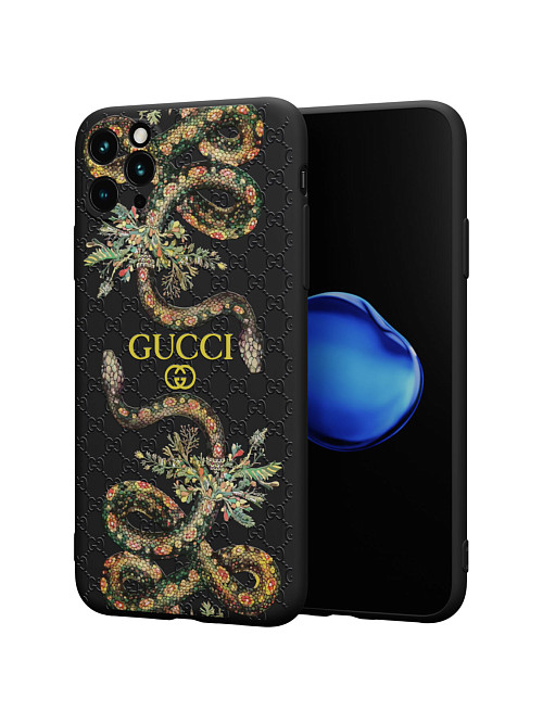 Силиконовый чехол для Apple iPhone 11 Pro Max "NOVEL: Gucci"