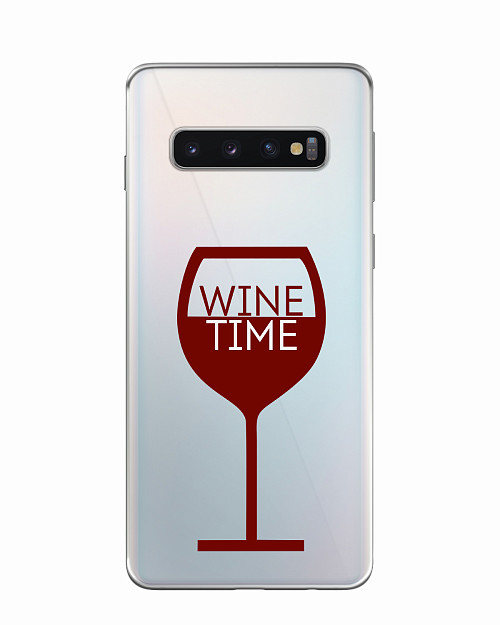 Силиконовый чехол для Samsung Galaxy S10 Wine time