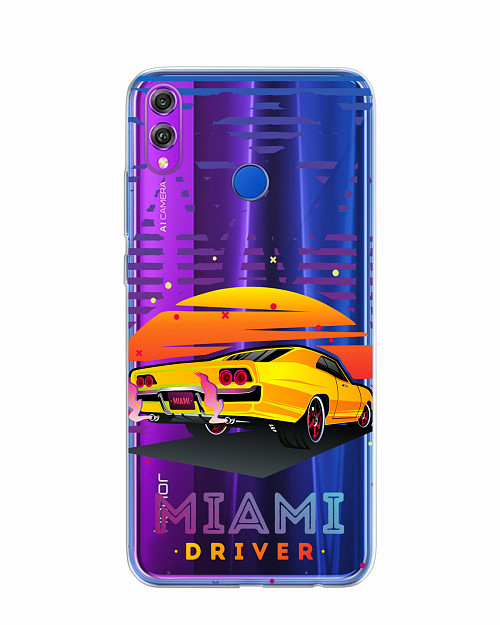 Силиконовый чехол для Honor 8X (2018) Miami driver