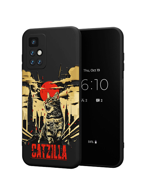 Силиконовый чехол для Xiaomi Redmi 10 "Catzilla"