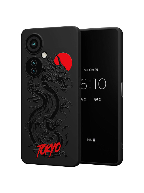 Силиконовый чехол для OnePlus Nord CE 3 Lite (5G) "Черный дракон"