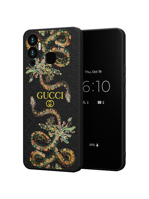 Силиконовый чехол для Infinix Hot 12 Play "NOVEL: Gucci"