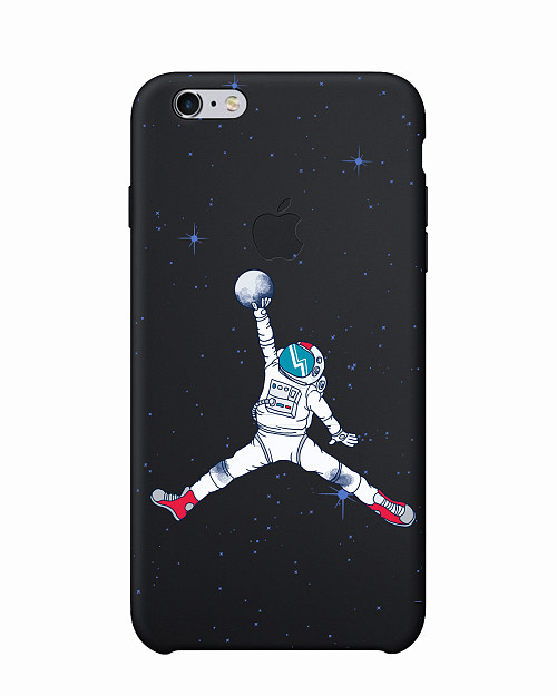 Силиконовый чехол для Apple iPhone 6 Plus Космический баскетбол