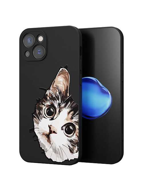 Силиконовый чехол для Apple iPhone 15 "Котенок"