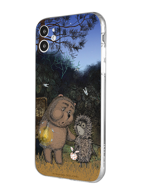 Силиконовый чехол для Apple iPhone 11 Ёжик в тумане и медвежонок