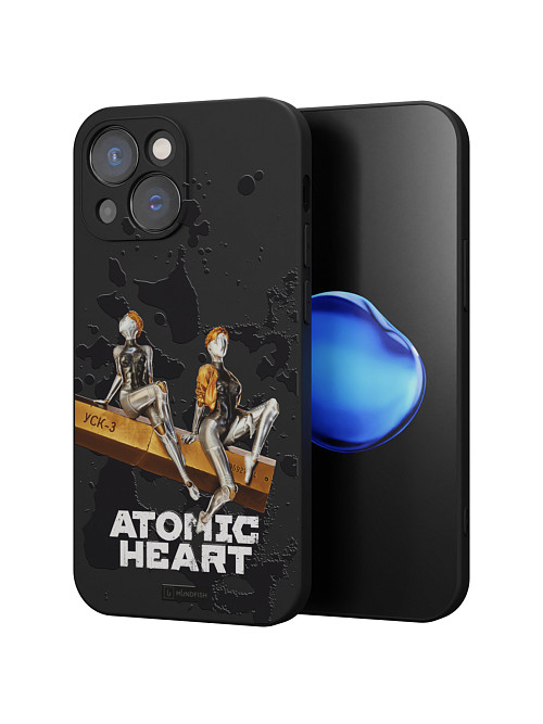 Силиконовый чехол для Apple iPhone 14 "Atomic Heart: Боевые близняшки"