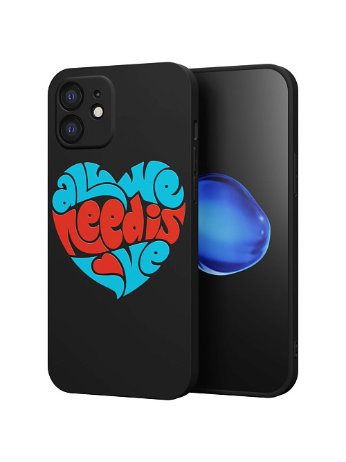 Силиконовый чехол для Apple iPhone 12 "All we needs love"