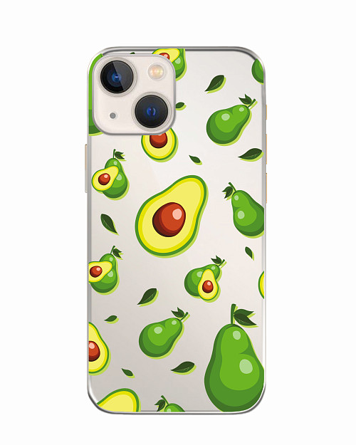 Силиконовый чехол для Apple iPhone 13 Дождь из авокадо