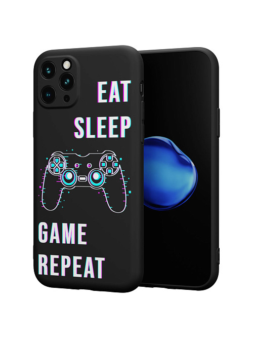 Силиконовый чехол для Apple iPhone 11 Pro "Eat Sleep Game repeat"