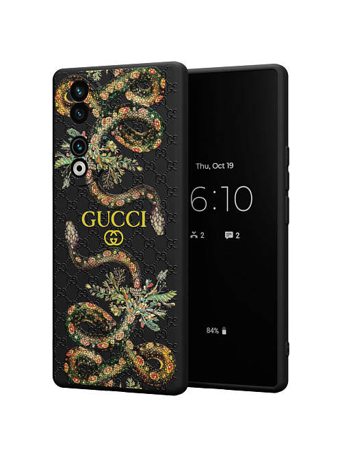 Силиконовый чехол для Honor 90 "NOVEL: Gucci"