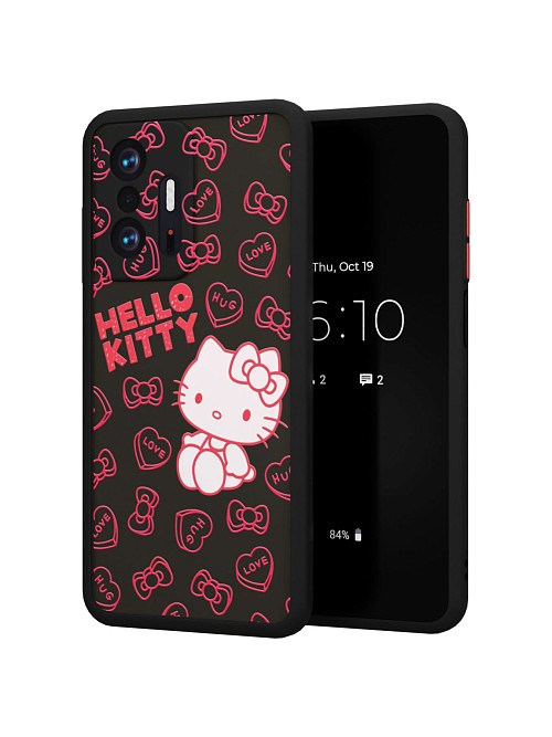 Противоударный чехол для Xiaomi 11T "NOVEL: Хеллоу Китти сердца"