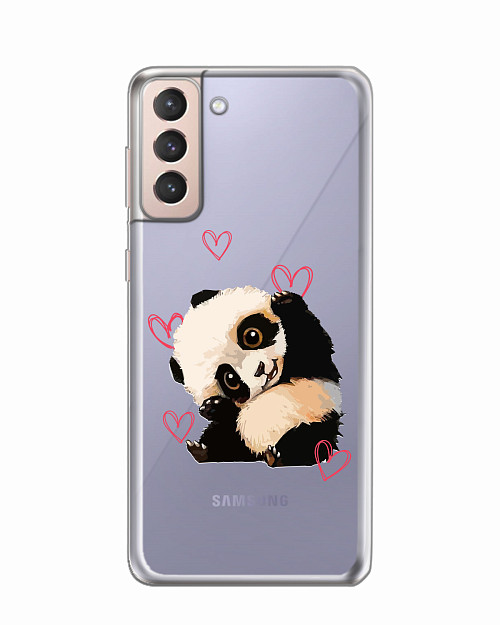 Силиконовый чехол для Samsung Galaxy S21 (5G) "Милая панда"