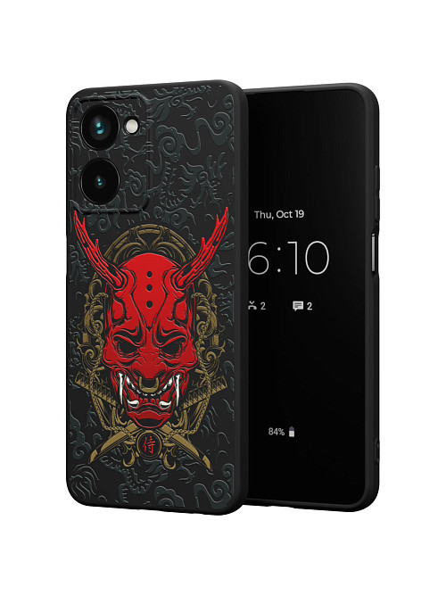 Силиконовый чехол для Realme 10 (4G) "Red Oni mask"