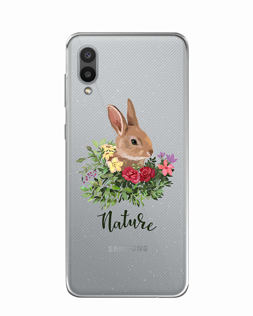 Силиконовый чехол для Samsung Galaxy A02 Кролик