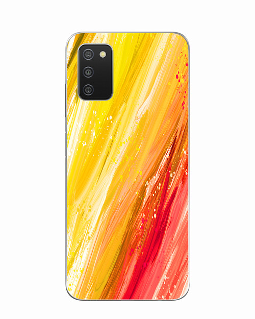Силиконовый чехол для Samsung Galaxy A03S Масляные краски