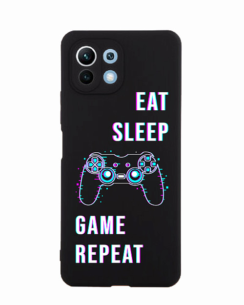 Силиконовый чехол для Xiaomi Mi 11 Lite "Eat Sleep Game repeat"