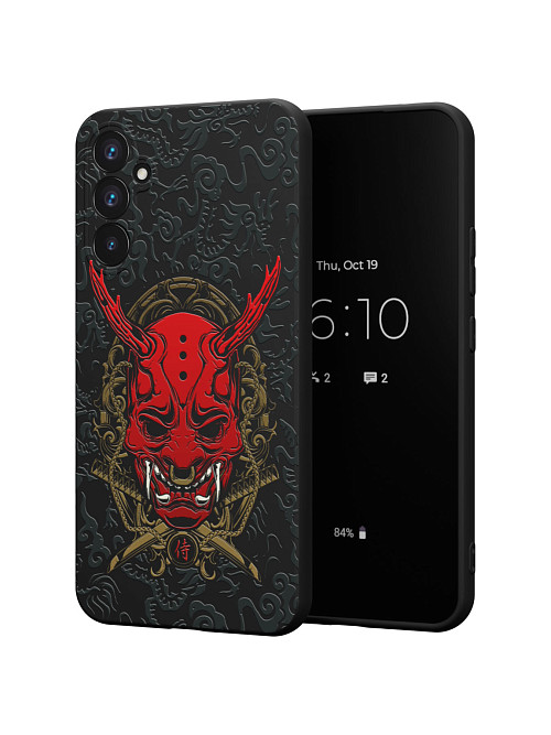 Силиконовый чехол для Samsung Galaxy A34 (5G) "Red Oni mask"