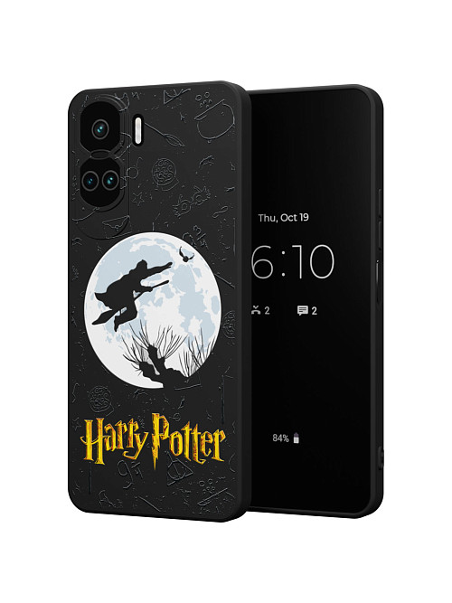 Силиконовый чехол для Honor 90 Lite "NOVEL: Гарри Поттер. На фоне Луны"