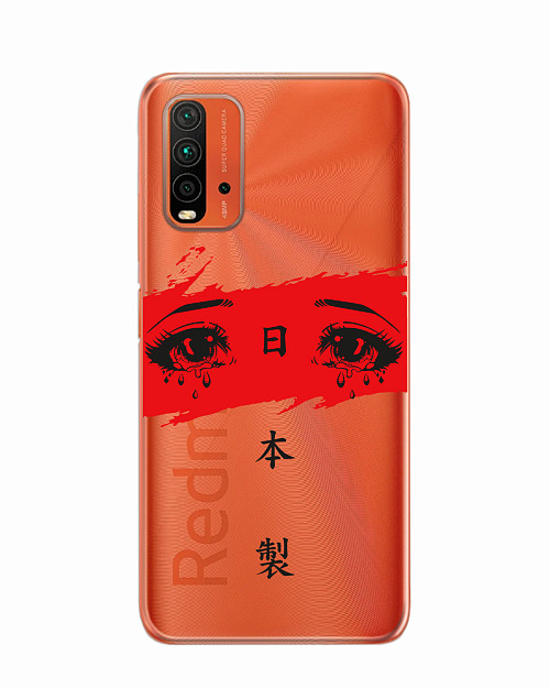 Силиконовый чехол для Xiaomi Redmi 9T "Грустные глаза аниме"