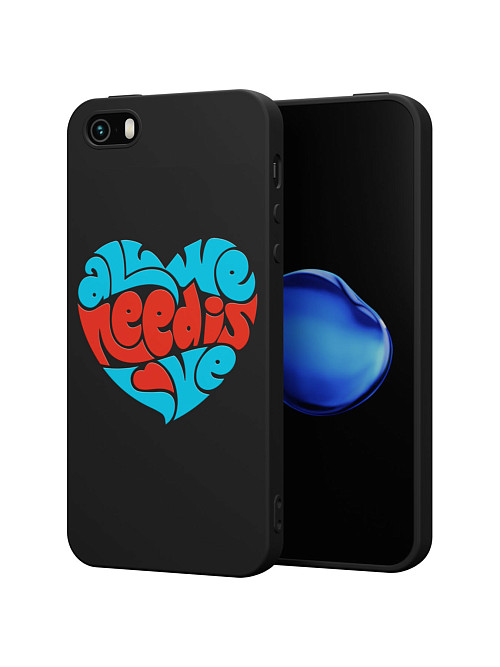 Силиконовый чехол для Apple iPhone 5S "All we needs love"