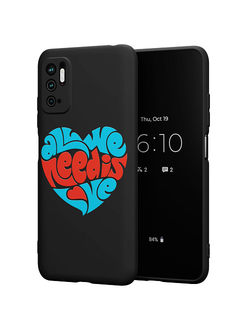 Силиконовый чехол для Xiaomi Redmi Note 10T "All we needs love"