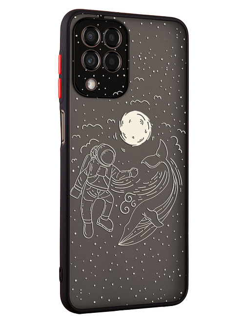 Противоударный чехол для Samsung Galaxy M33 (5G) Космонавт и кит