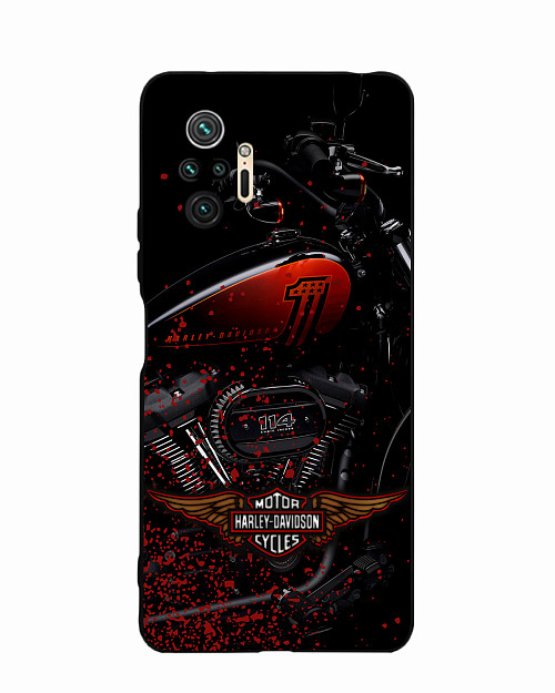 Силиконовый чехол для Xiaomi Redmi Note 10 Pro "Мотоцикл Harley-Davidson"