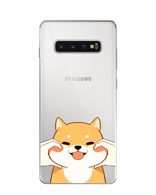 Силиконовый чехол для Samsung Galaxy S10 Plus Пухлые щёчки