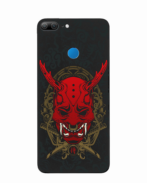 Силиконовый чехол для Honor 9 Lite Red Oni mask