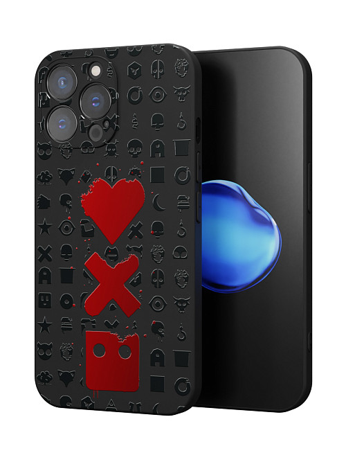 Силиконовый чехол для Apple iPhone 15 Pro Max "Love Death Robots"