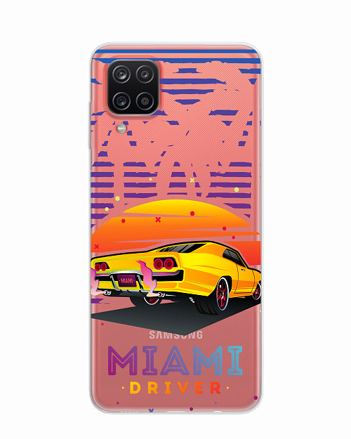 Силиконовый чехол для Samsung Galaxy A12 (4G) "Miami driver"